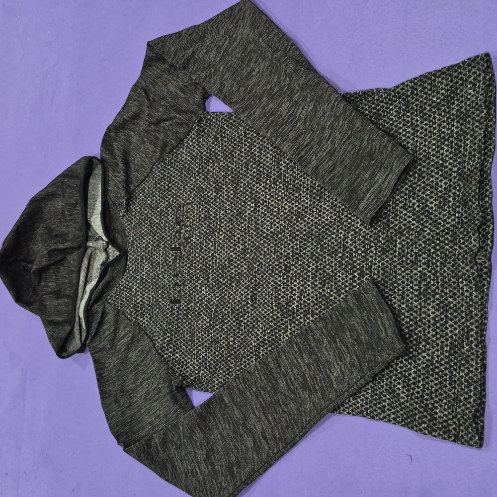 Bebe Sport Logo Black/Space Dyed Sweatshirt - XS.